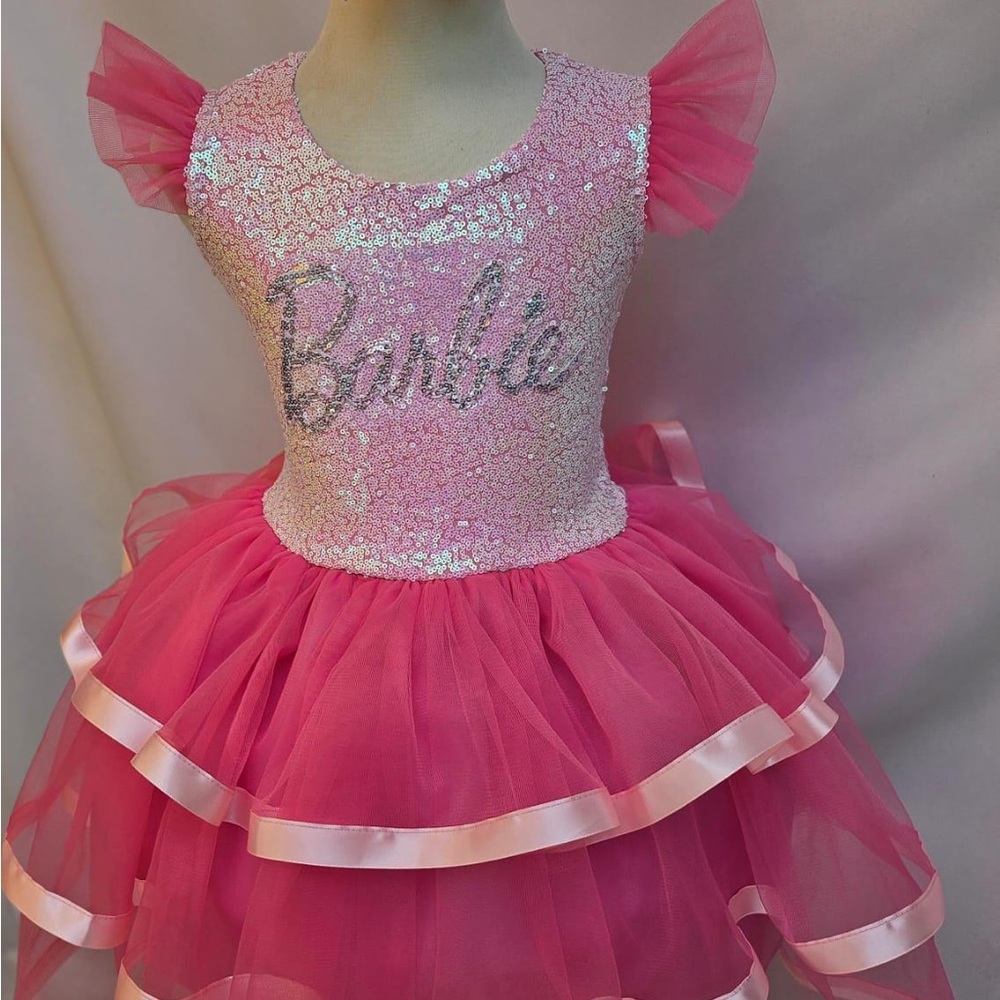 Barbie Pink Sequin Kids Costume